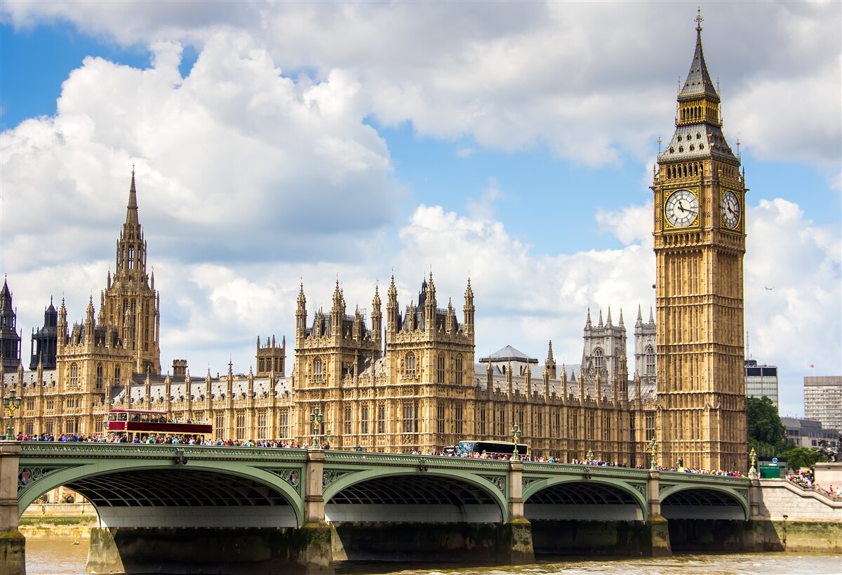 Papier peint panorama de big ben et des bâtiments du parlement