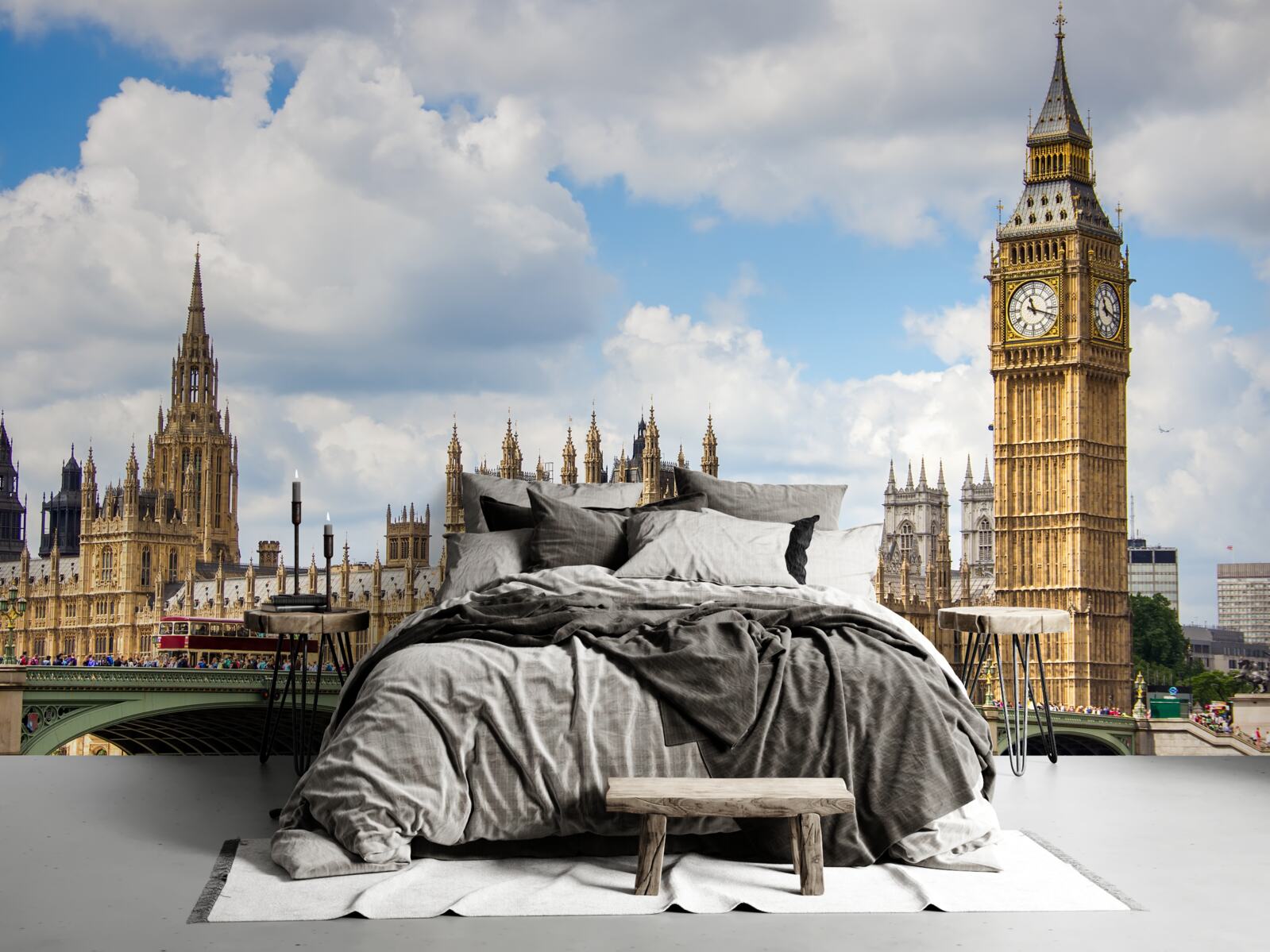 Papier peint panorama de big ben et des bâtiments du parlement