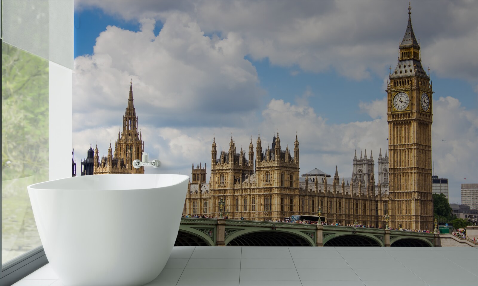 Papier peint panorama de big ben et des bâtiments du parlement