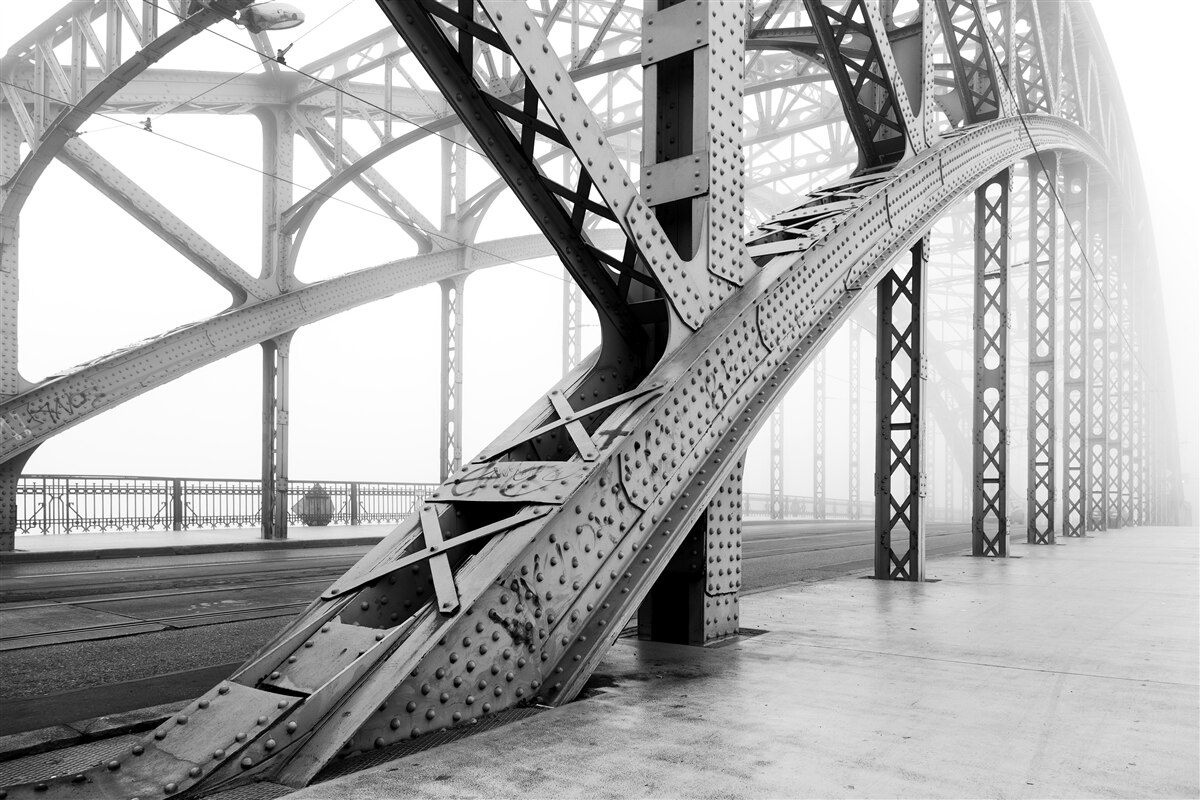 Papier peint éléments en acier du pont