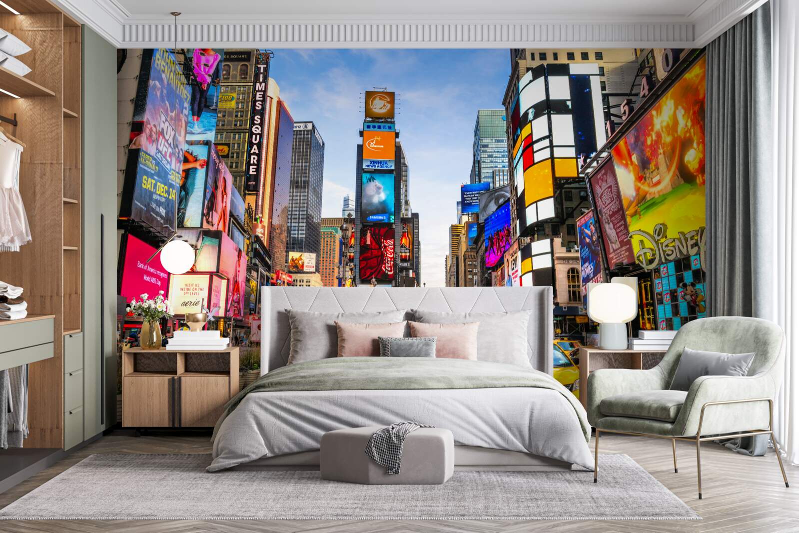 Papier peint rue active times square