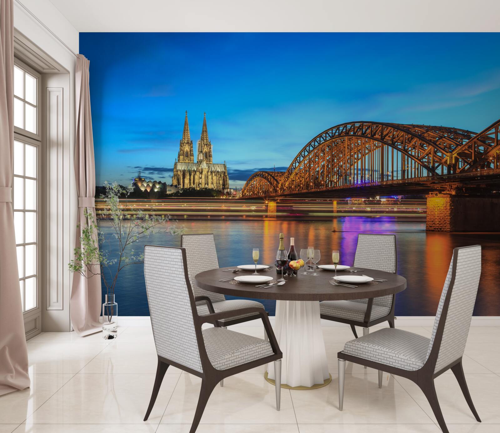 Papier peint le pont hohenzollern est situé dans la colonie de