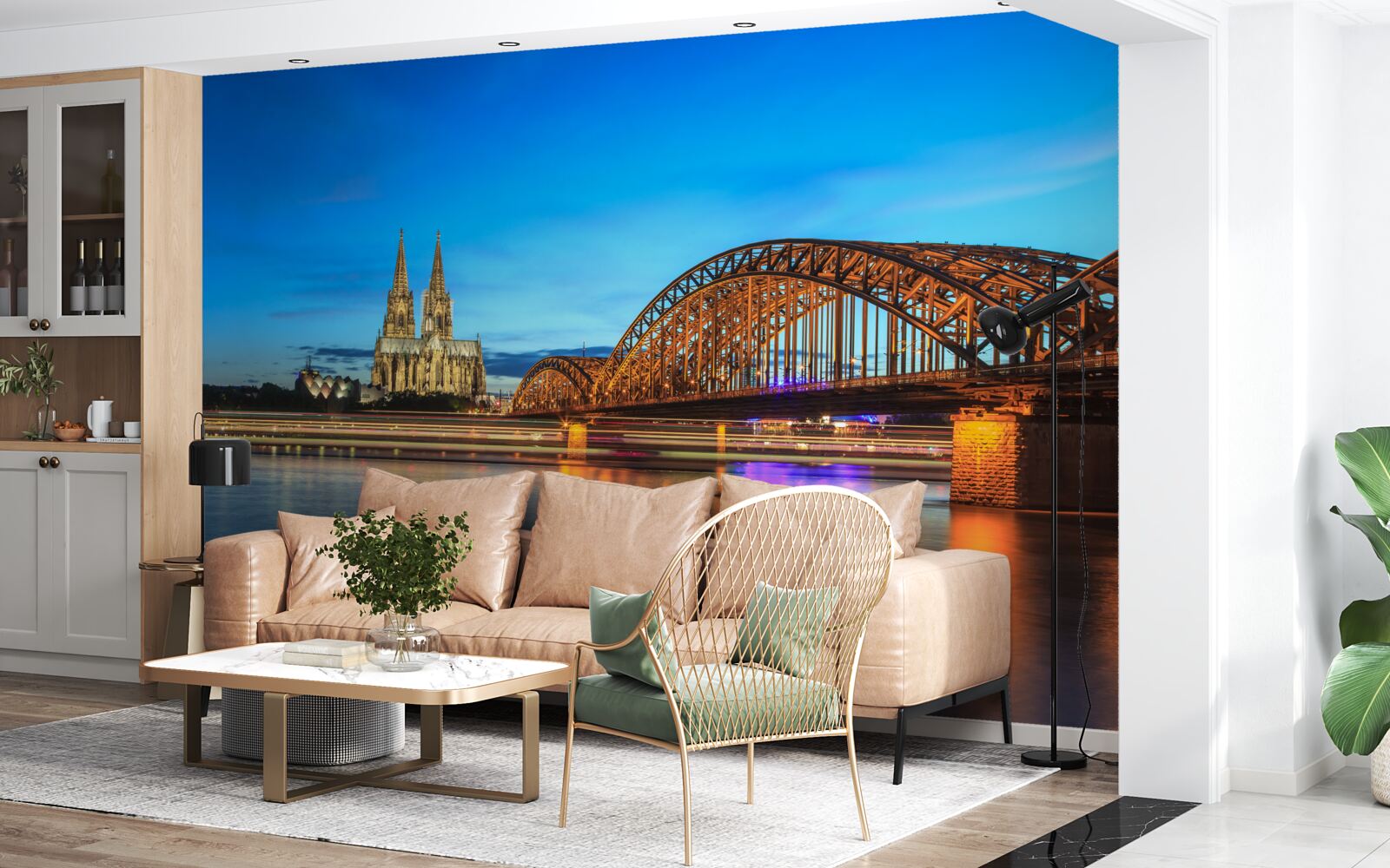 Papier peint le pont hohenzollern est situé dans la colonie de