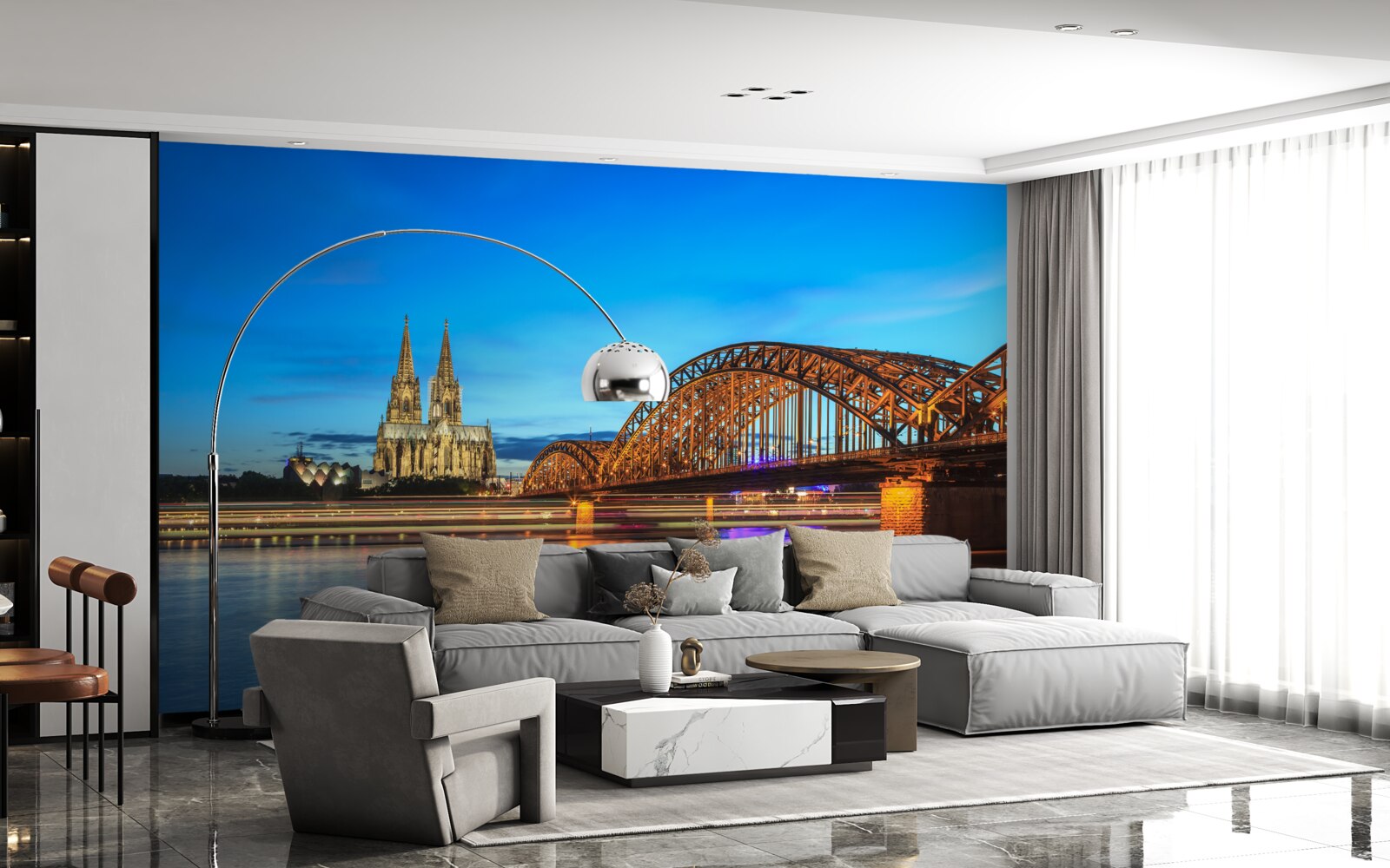 Papier peint le pont hohenzollern est situé dans la colonie de