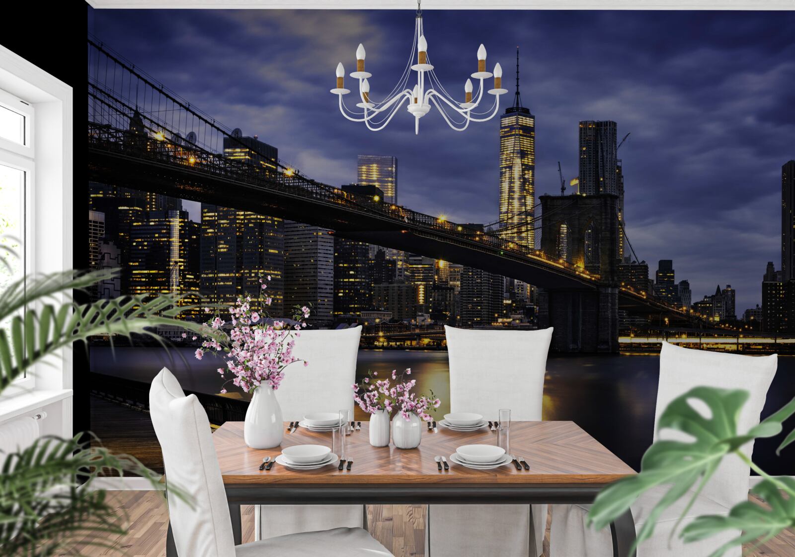 Papier peint esaplanade sur le pont de brooklyn