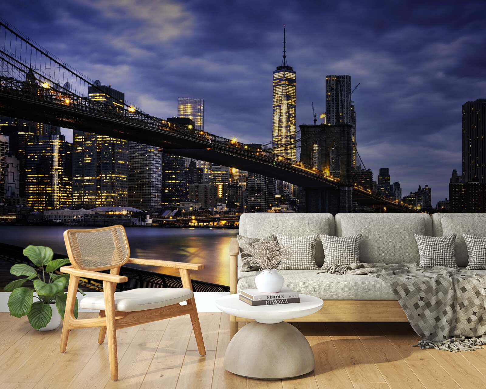 Papier peint esaplanade sur le pont de brooklyn