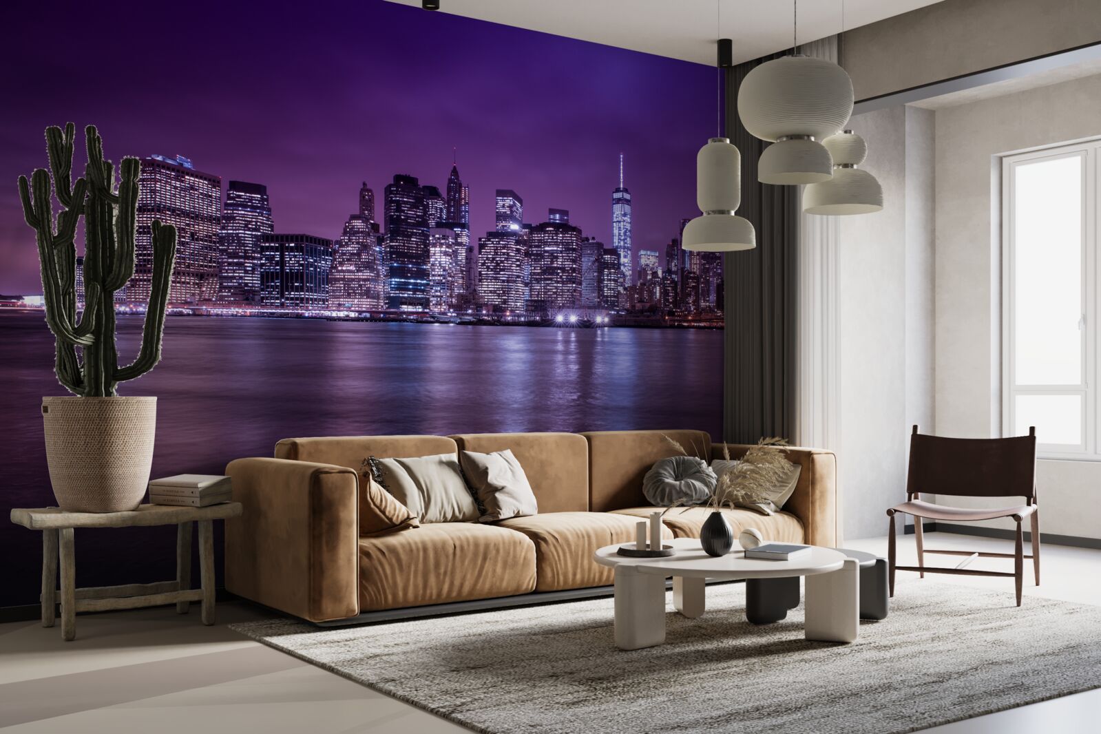 Papier peint de nombreuses lumières allumées aux fenêtres des gratte-ciel