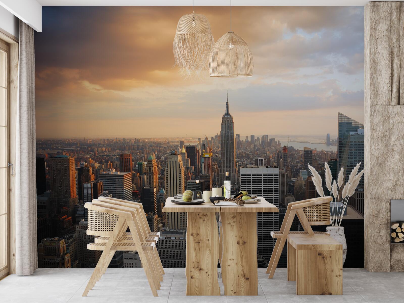 Papier peint vue à vol d'oiseau de new york