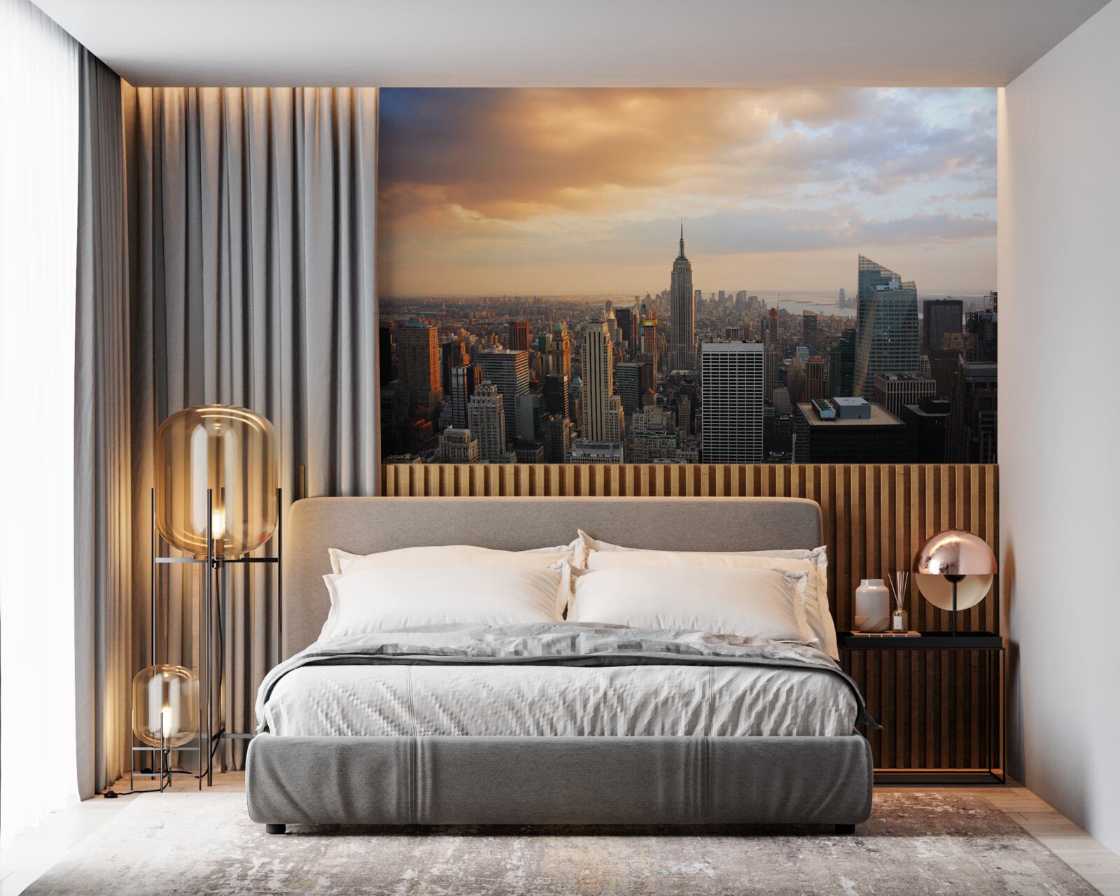 Papier peint vue à vol d'oiseau de new york