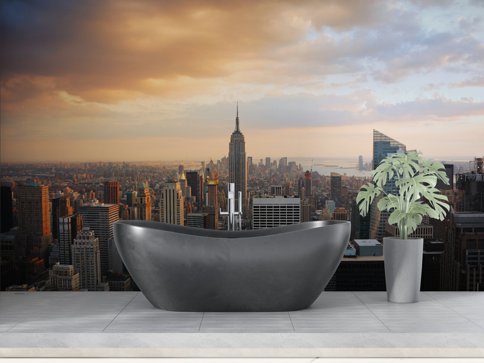 Papier peint vue à vol d'oiseau de new york