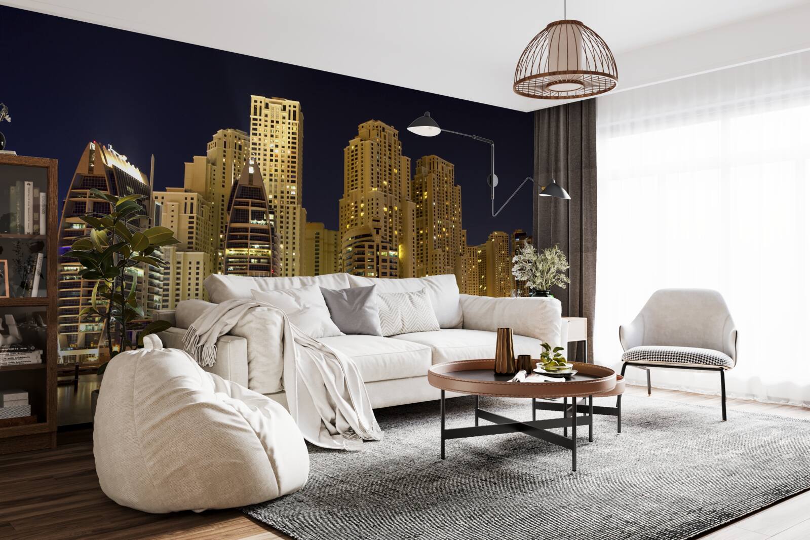 Papier peint abu zabi sous le couvert de l'obscurité