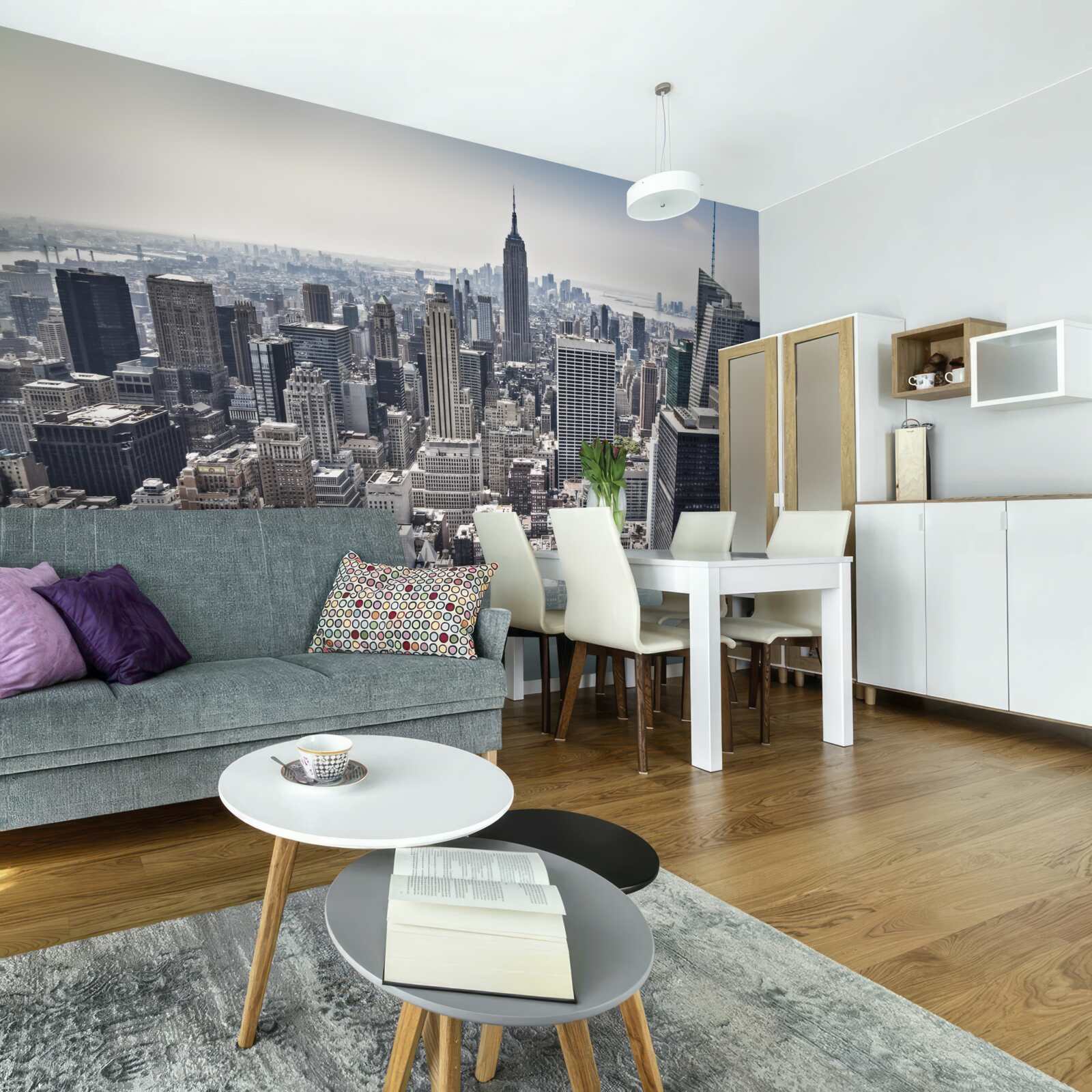 Papier peint vue de la ville d'une hauteur comparable à une vue d'oiseau