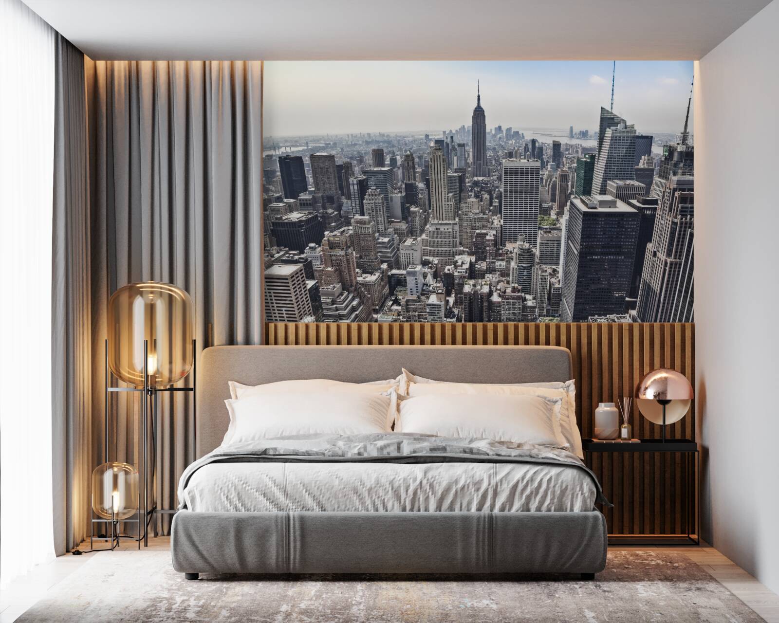 Papier peint vue de la ville d'une hauteur comparable à une vue d'oiseau