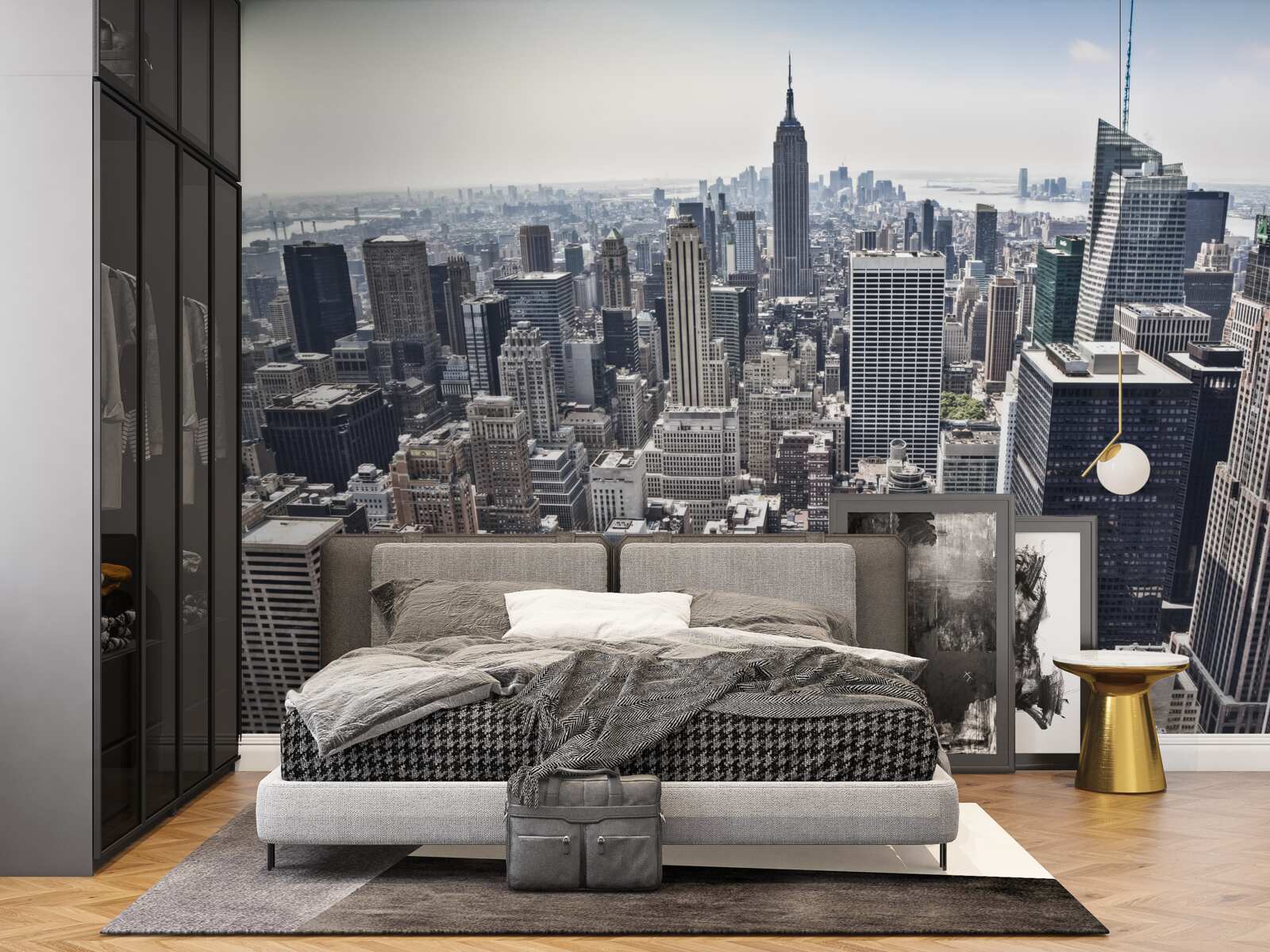 Papier peint vue de la ville d'une hauteur comparable à une vue d'oiseau