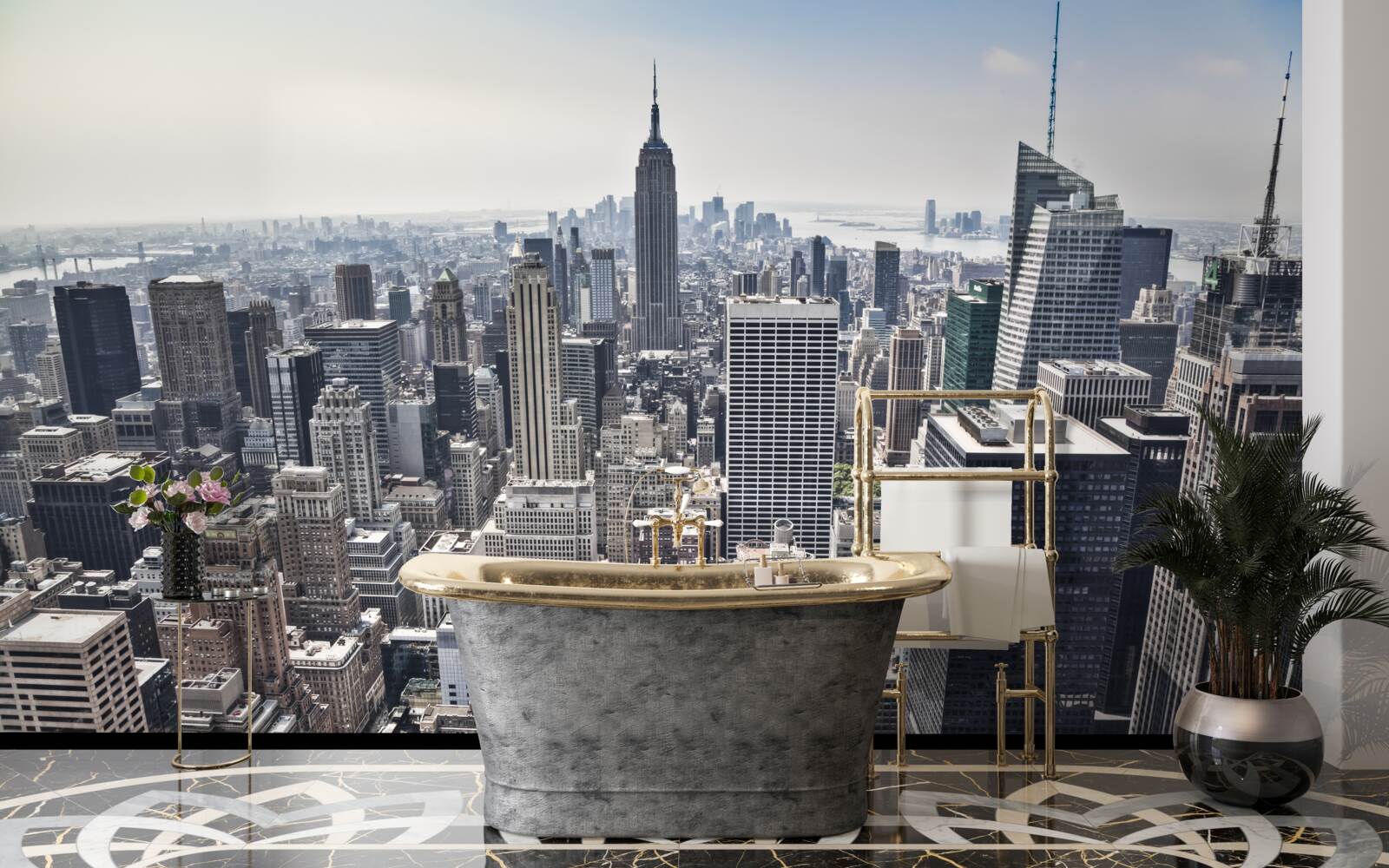 Papier peint vue de la ville d'une hauteur comparable à une vue d'oiseau