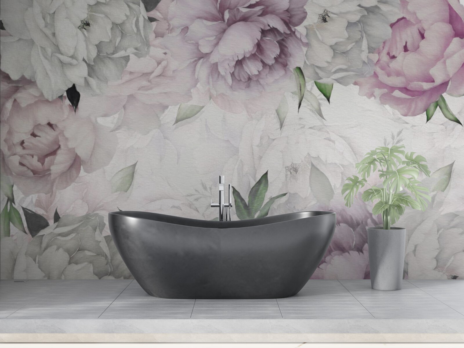 Papier peint boutons de fleurs élégants