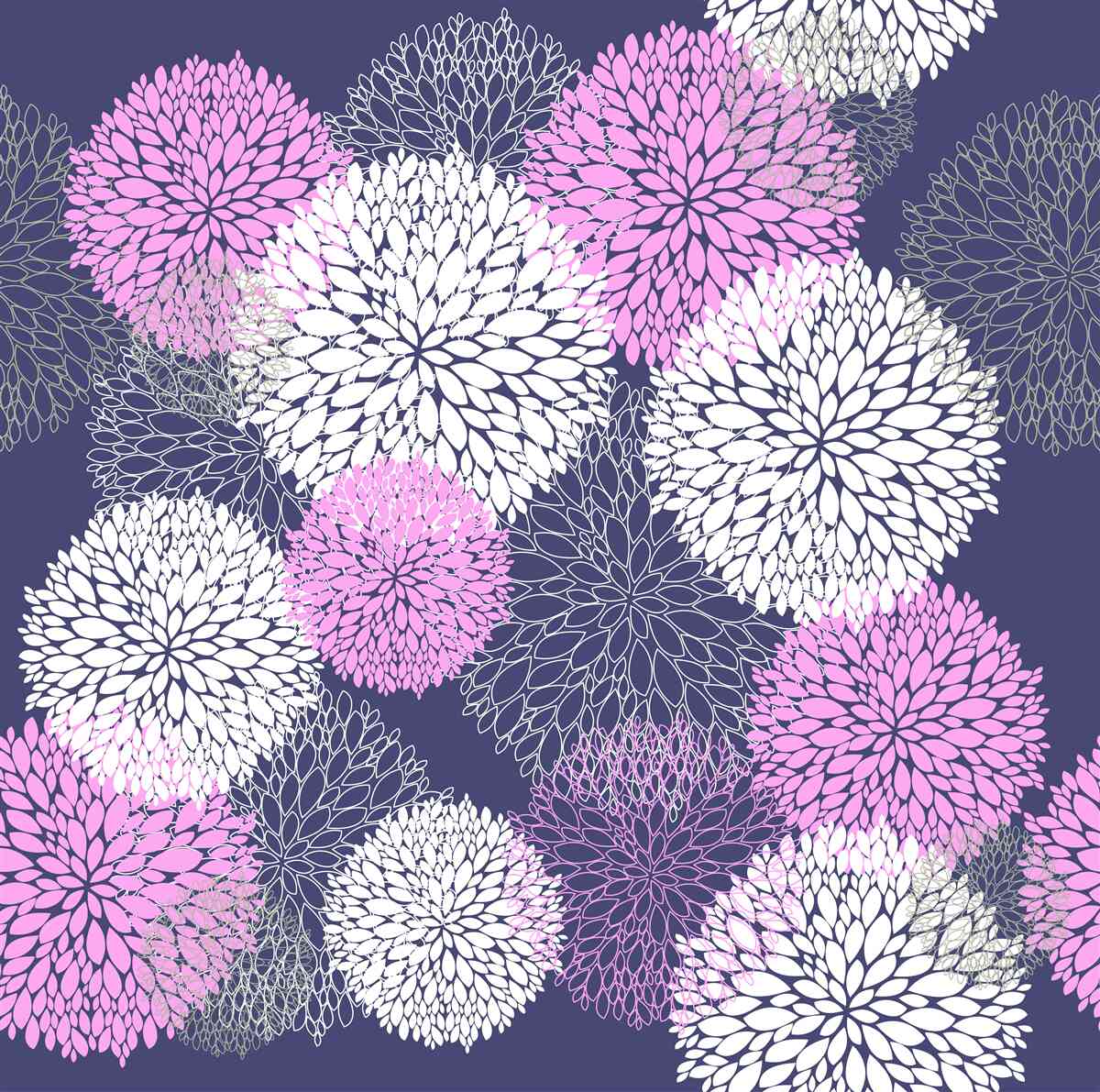 Papier peint anémones roses et blanches