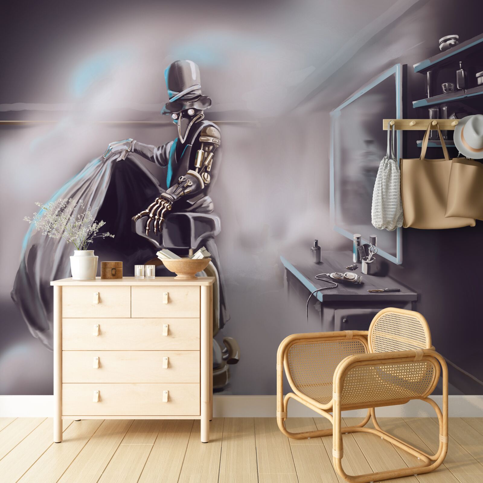 Papier peint un styliste à l'ère du blight