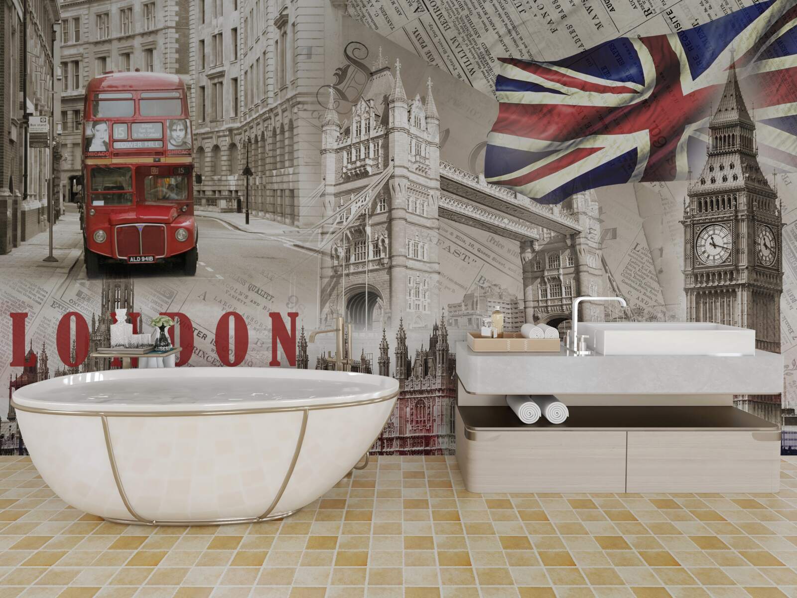 Papier peint principaux symboles de londres