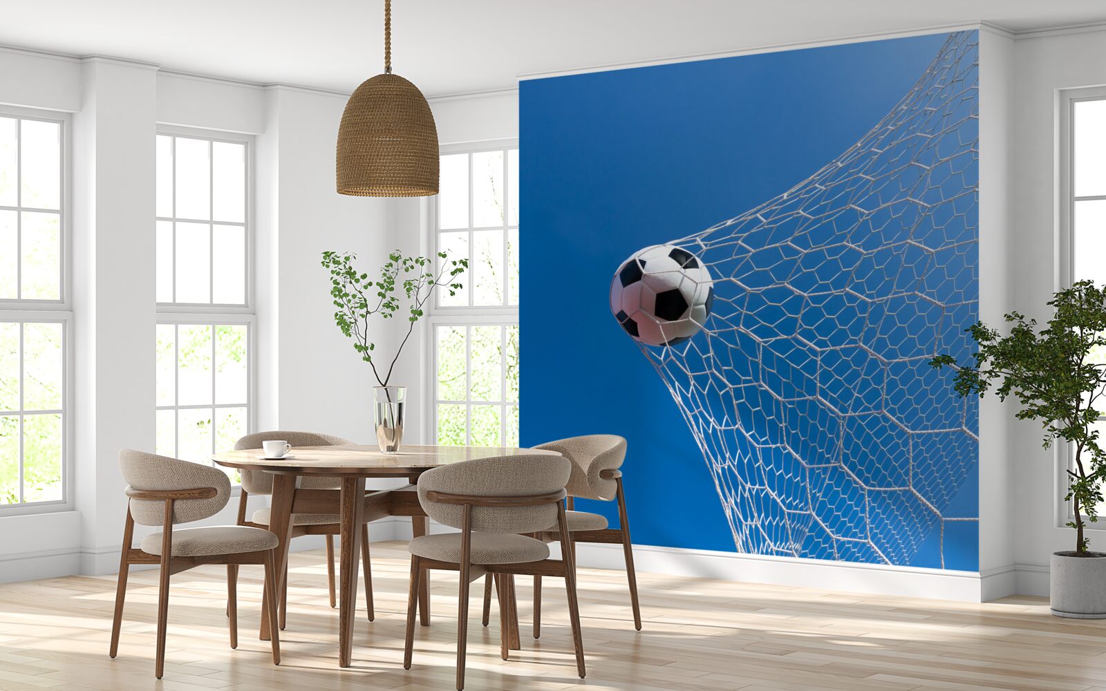 Papier peint le ballon a atterri dans le but