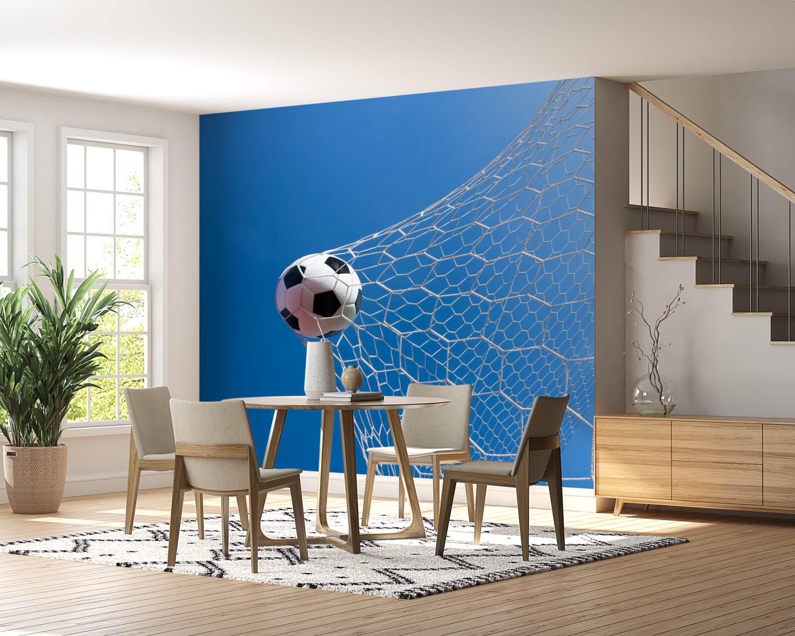 Papier peint le ballon a atterri dans le but