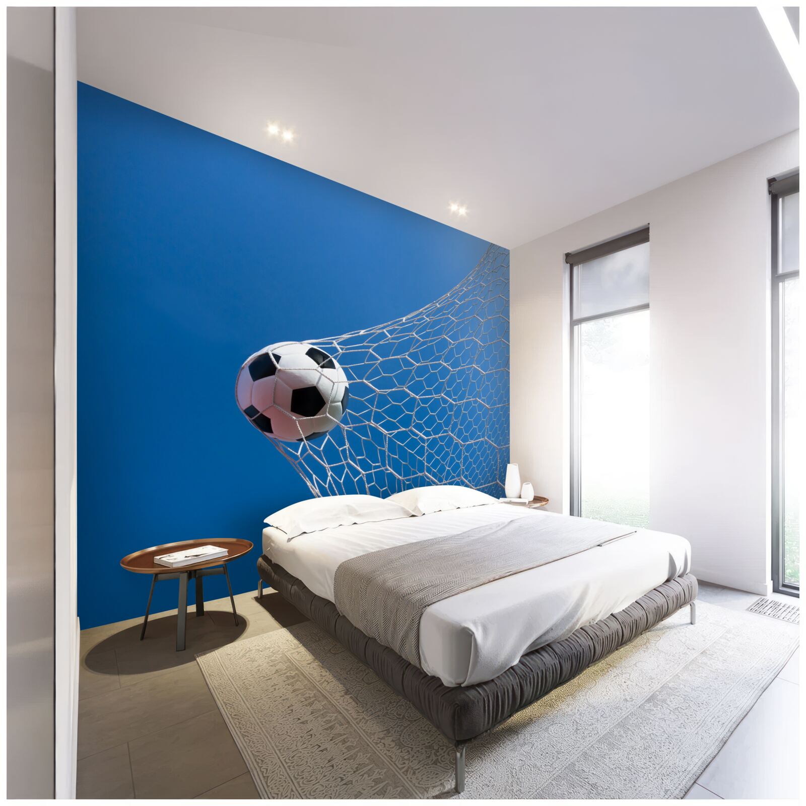 Papier peint le ballon a atterri dans le but