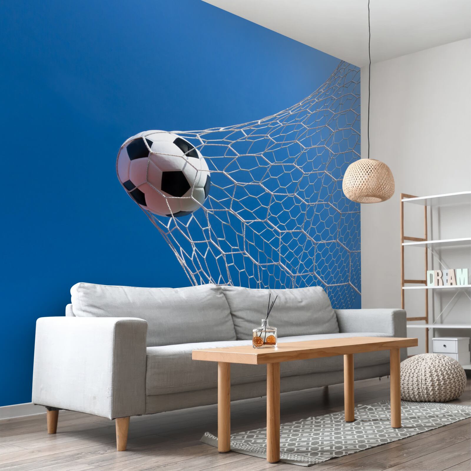 Papier peint le ballon a atterri dans le but