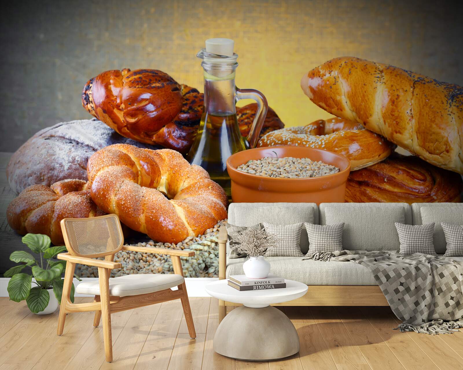 Papier peint des produits de boulangerie qui séduisent par leur arôme agréable