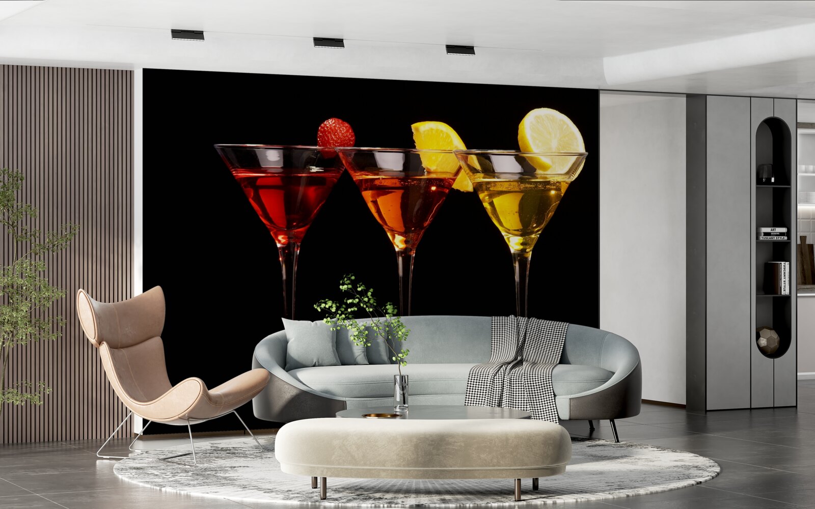 Papier peint l'esthétique du cocktail