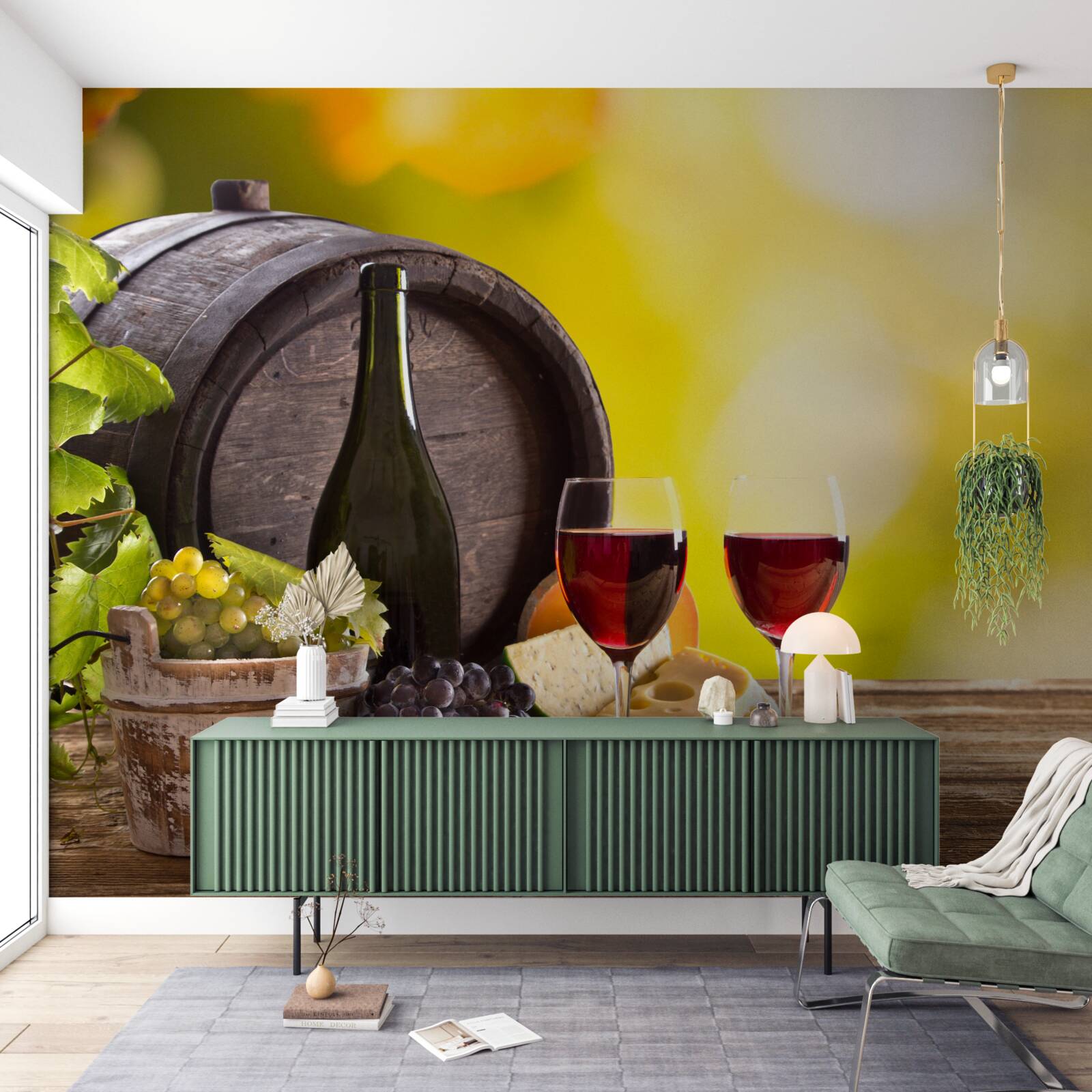 Papier peint tonneau de vin