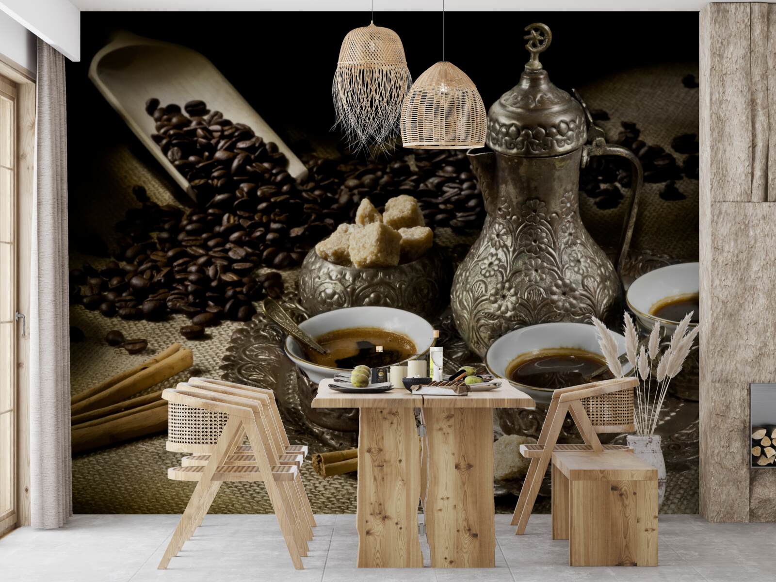 Papier peint pause café