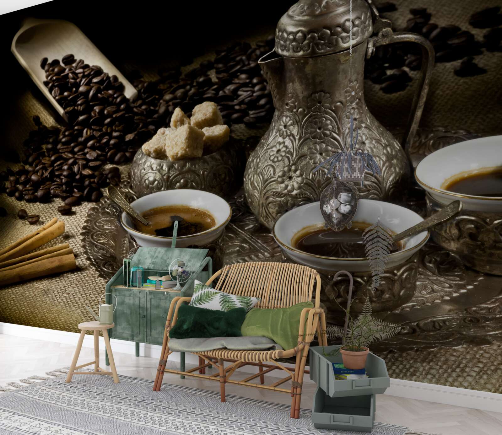 Papier peint pause café