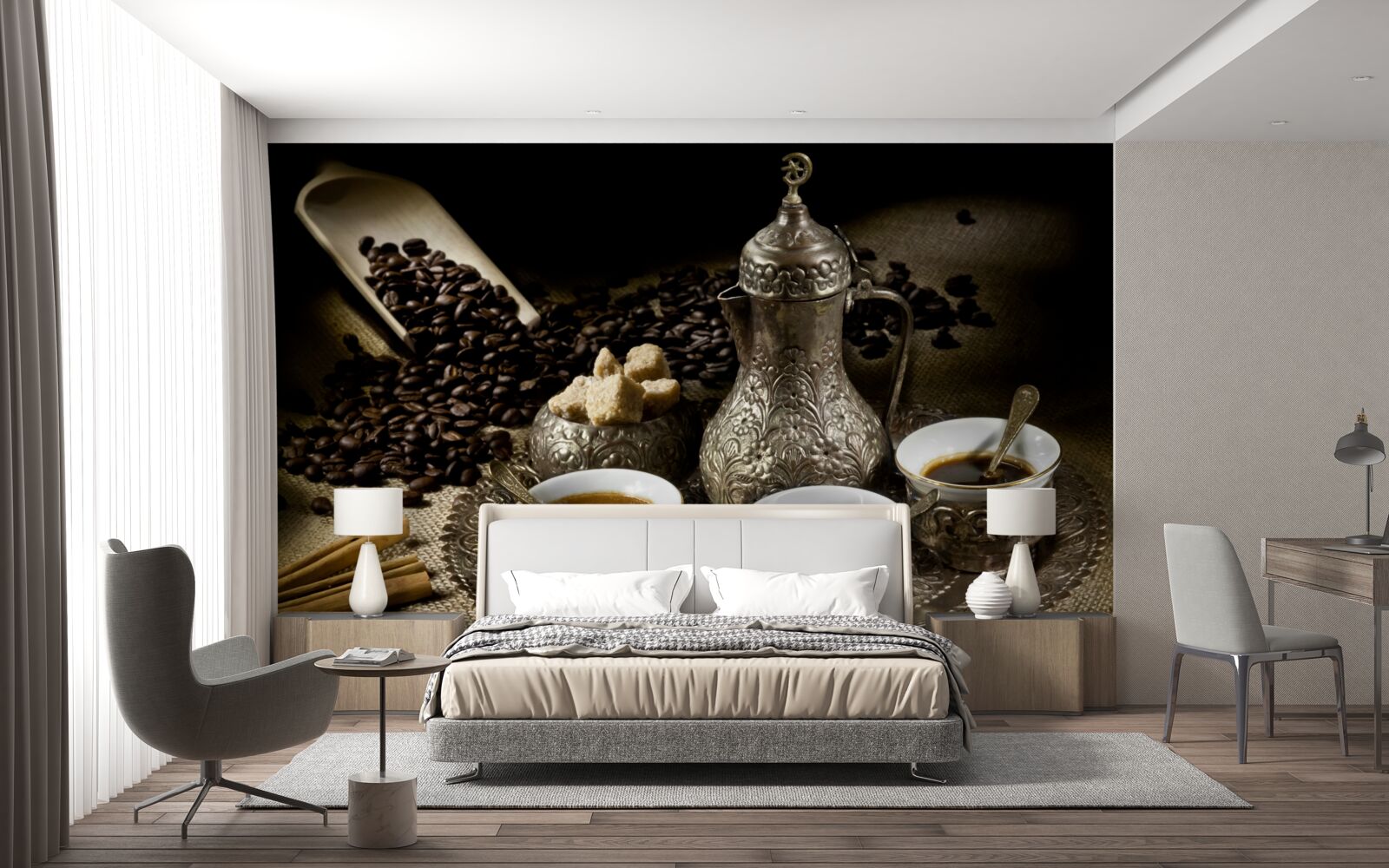 Papier peint pause café
