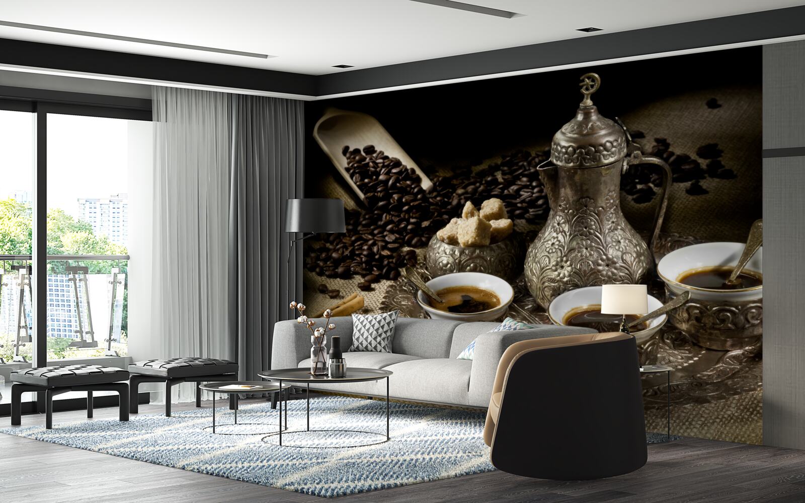 Papier peint pause café