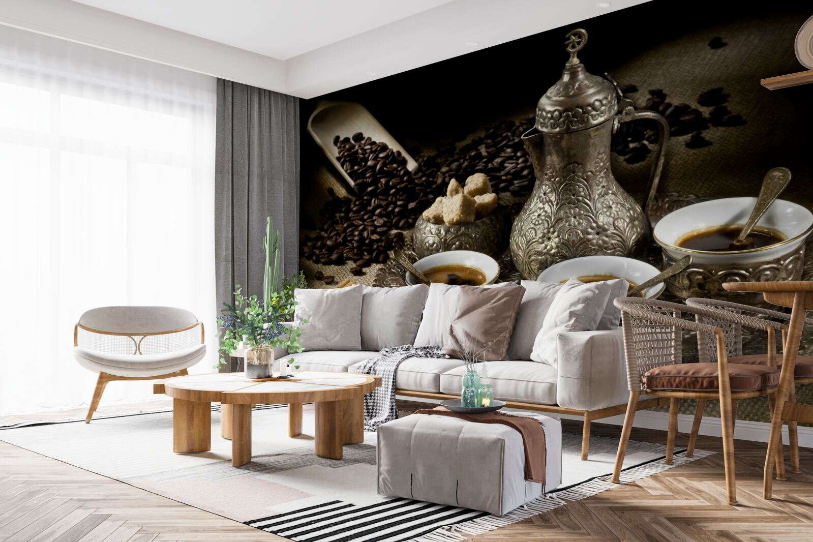 Papier peint pause café