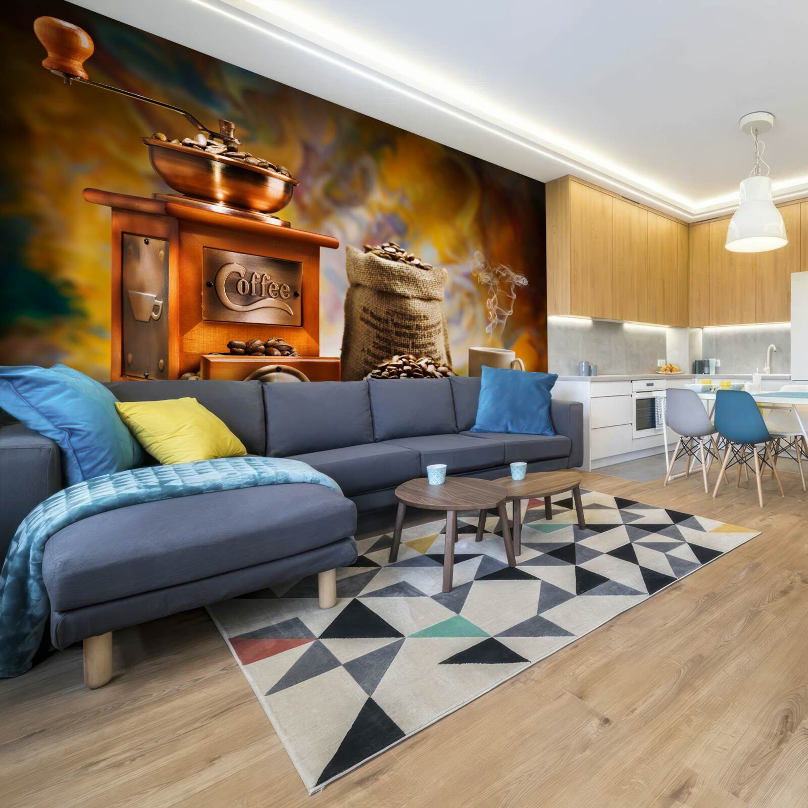 Papier peint procédé de préparation de boissons au café