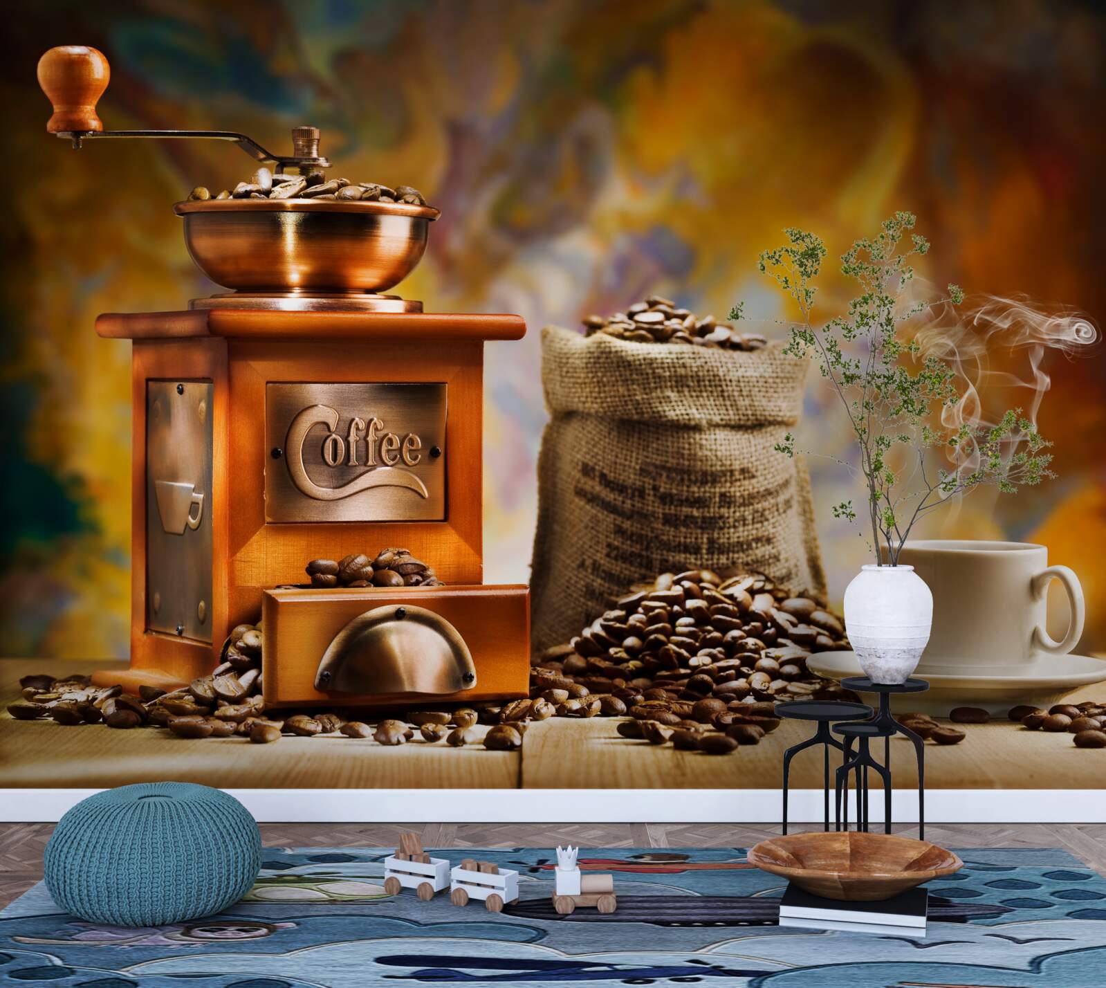 Papier peint procédé de préparation de boissons au café