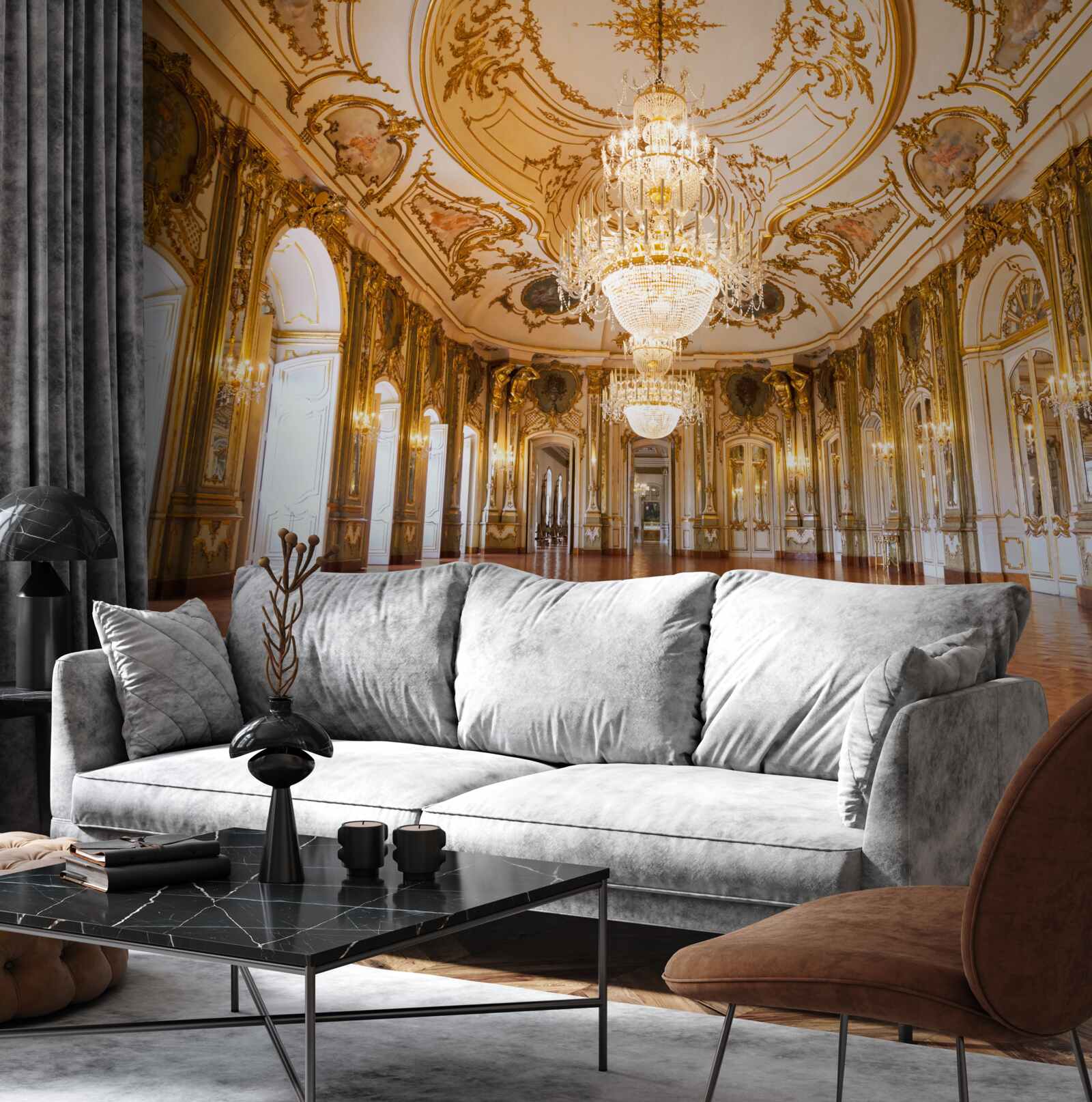 Papier peint projet de palais de queluz