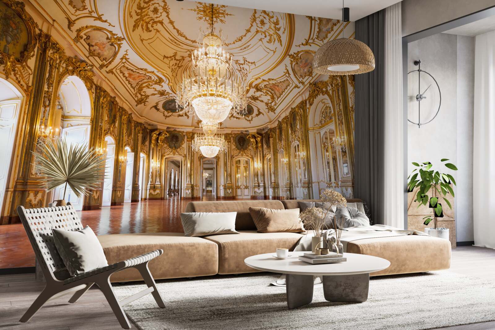 Papier peint projet de palais de queluz