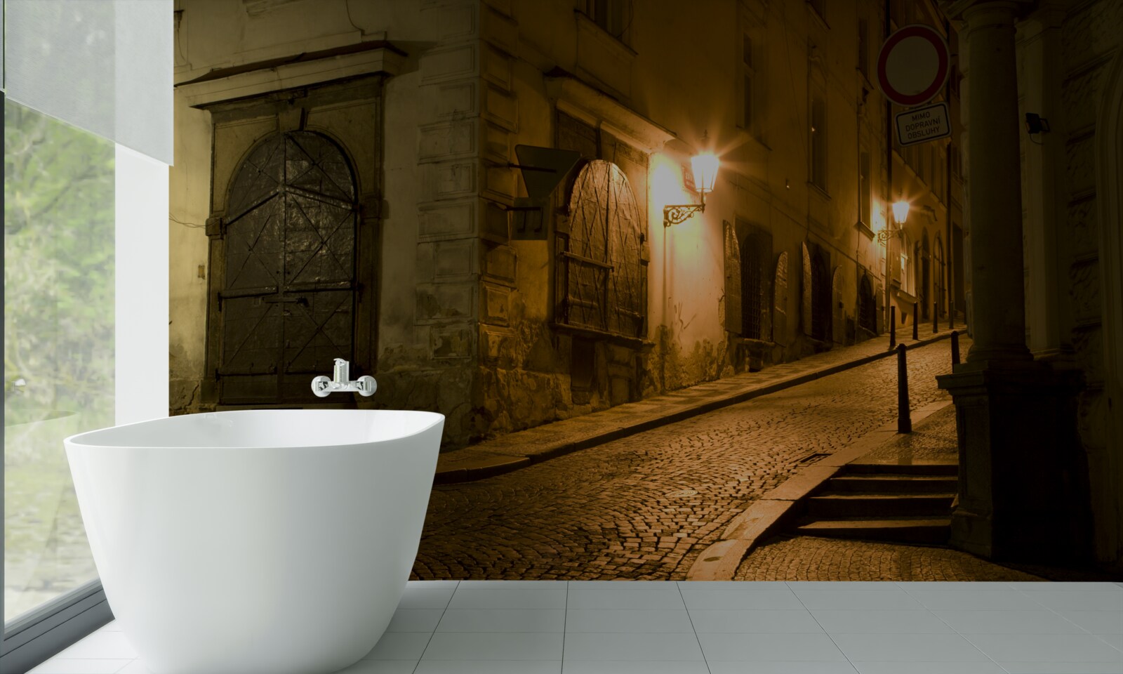 Papier peint le vieux praga sous le couvert de l'obscurité