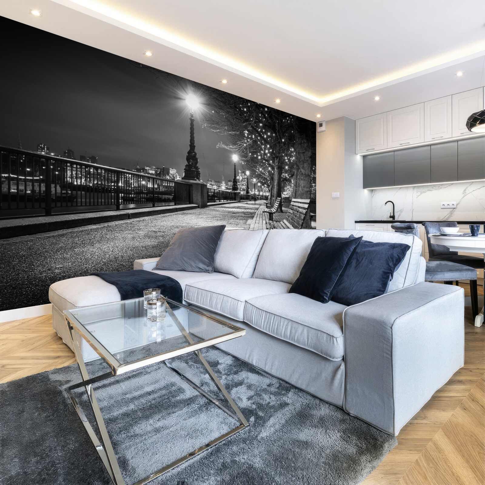 Papier peint le talus en noir et blanc est vide