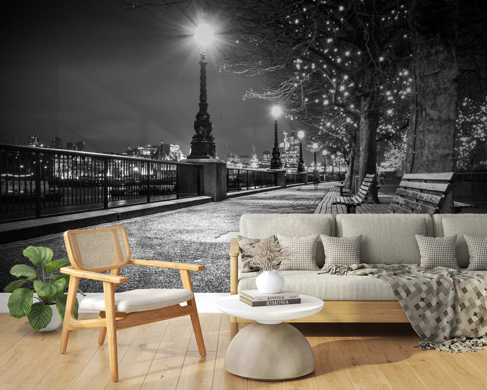 Papier peint le talus en noir et blanc est vide