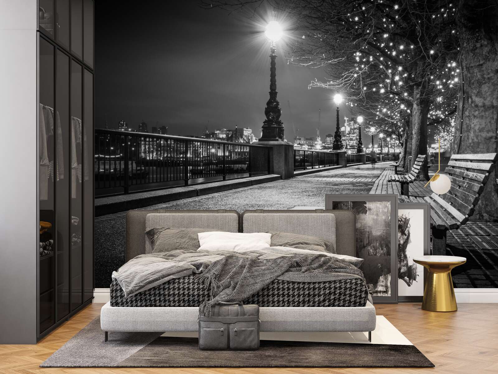 Papier peint le talus en noir et blanc est vide