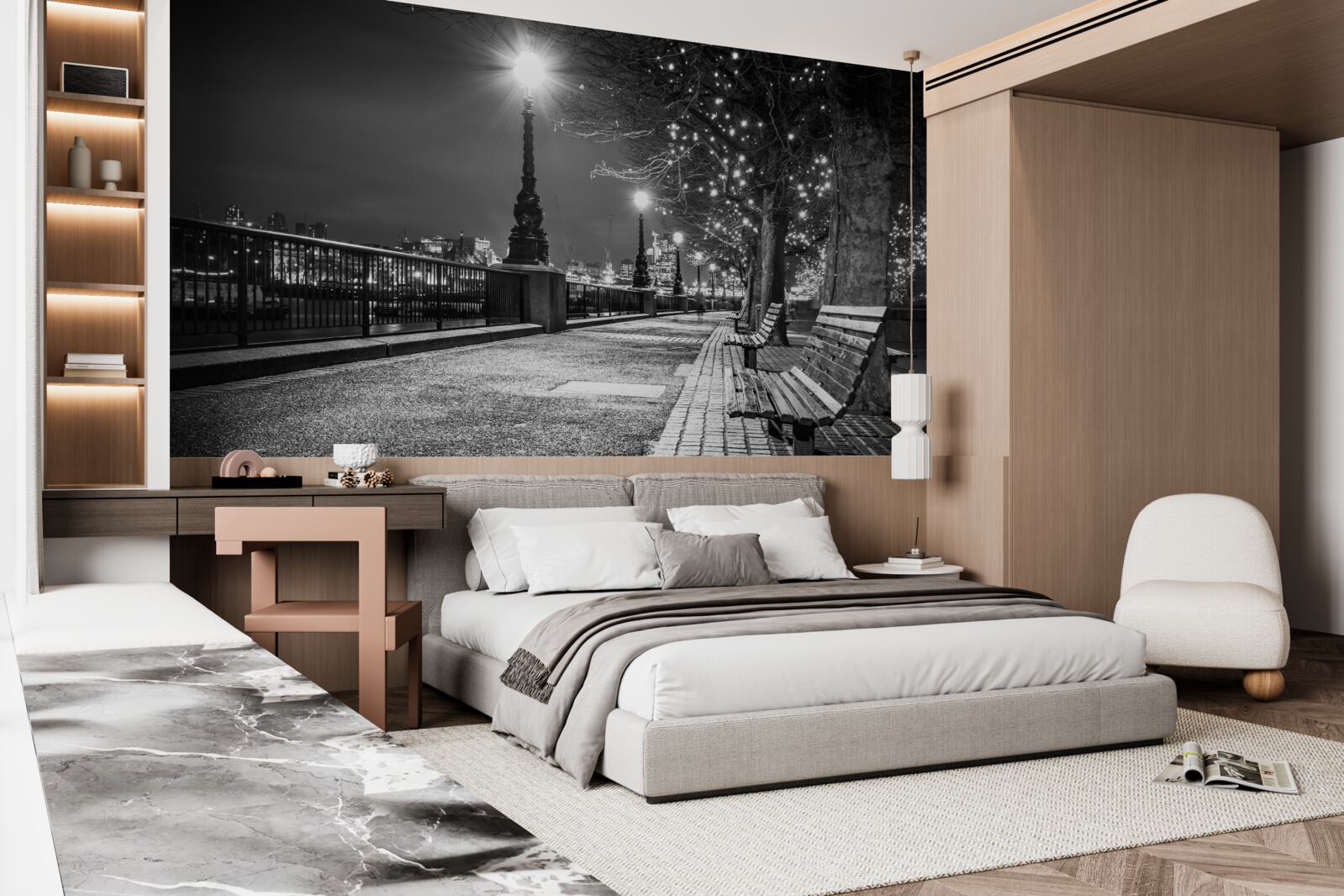 Papier peint le talus en noir et blanc est vide