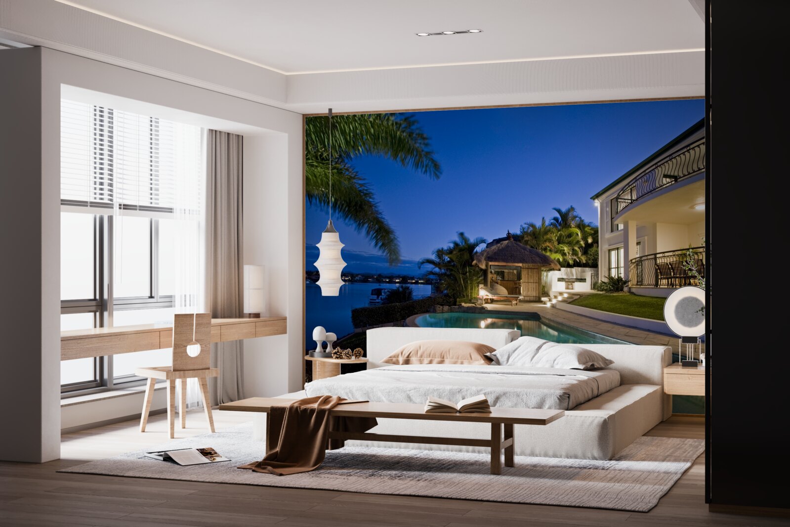 Papier peint piscine de luxe à proximité du site