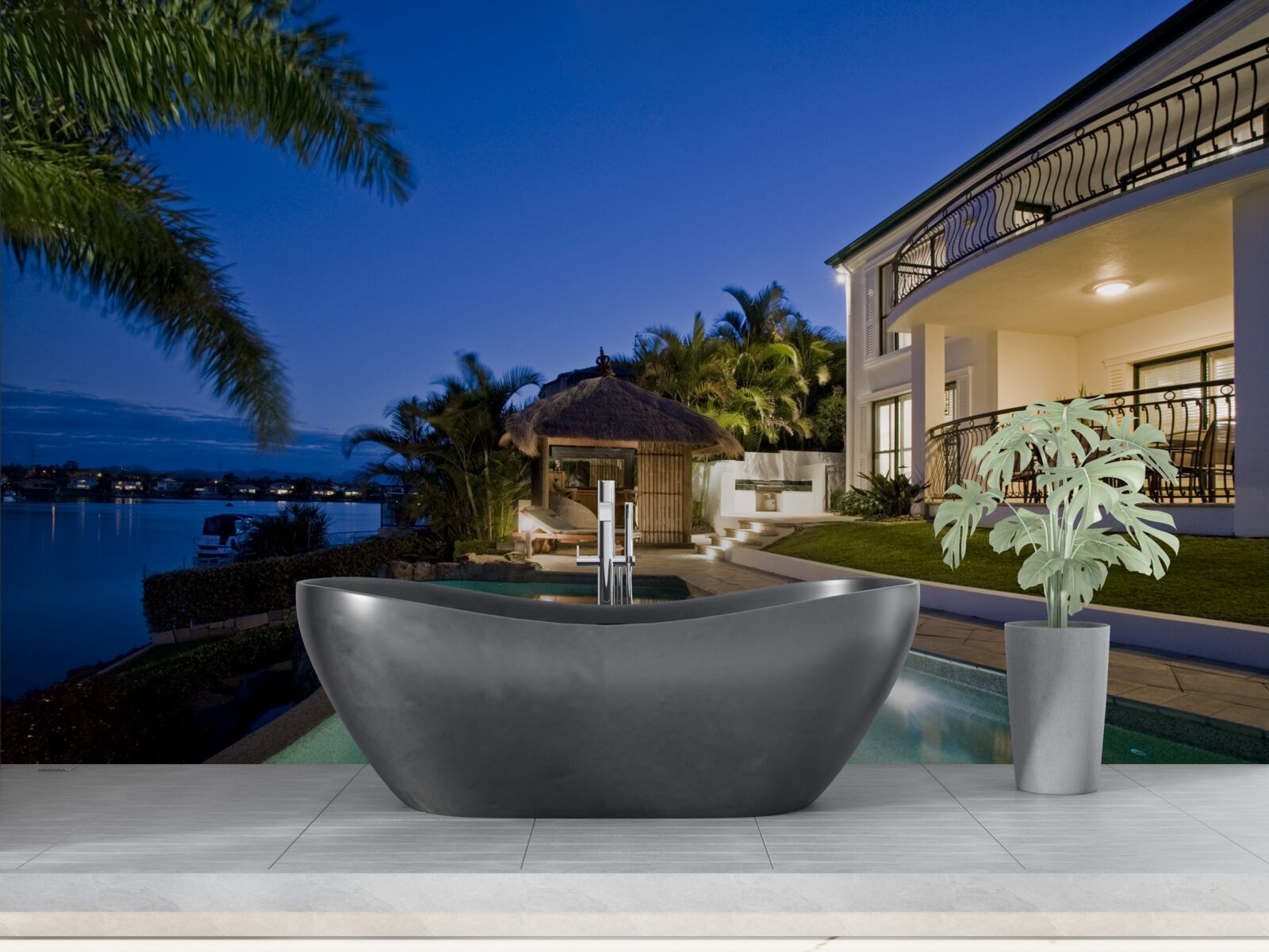 Papier peint piscine de luxe à proximité du site