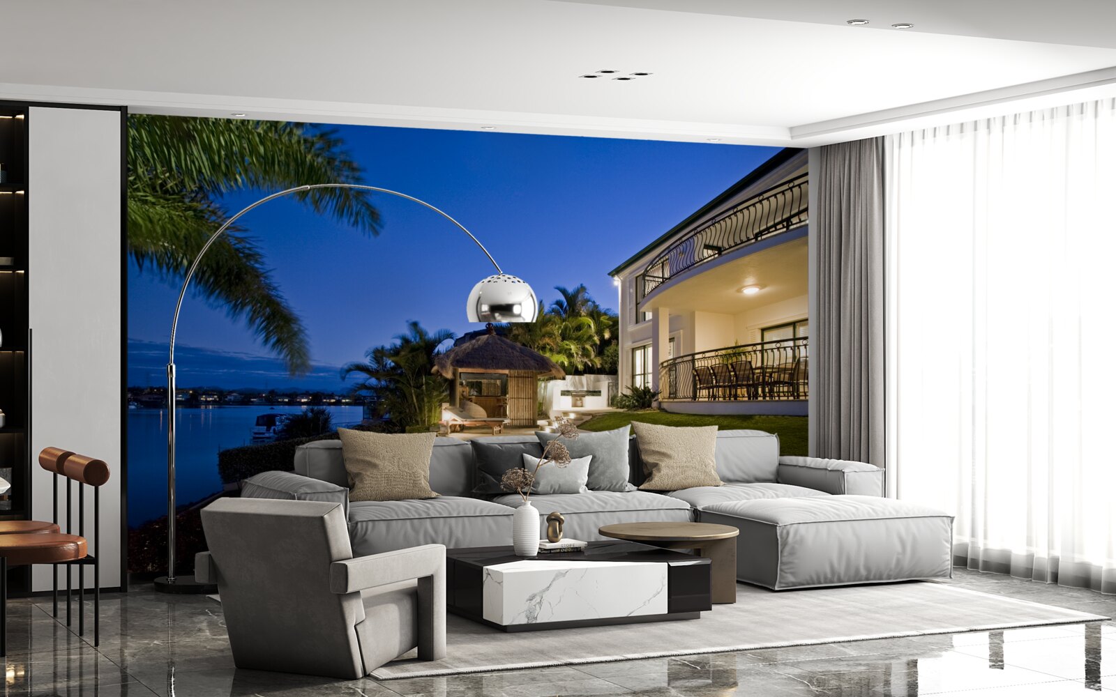 Papier peint piscine de luxe à proximité du site