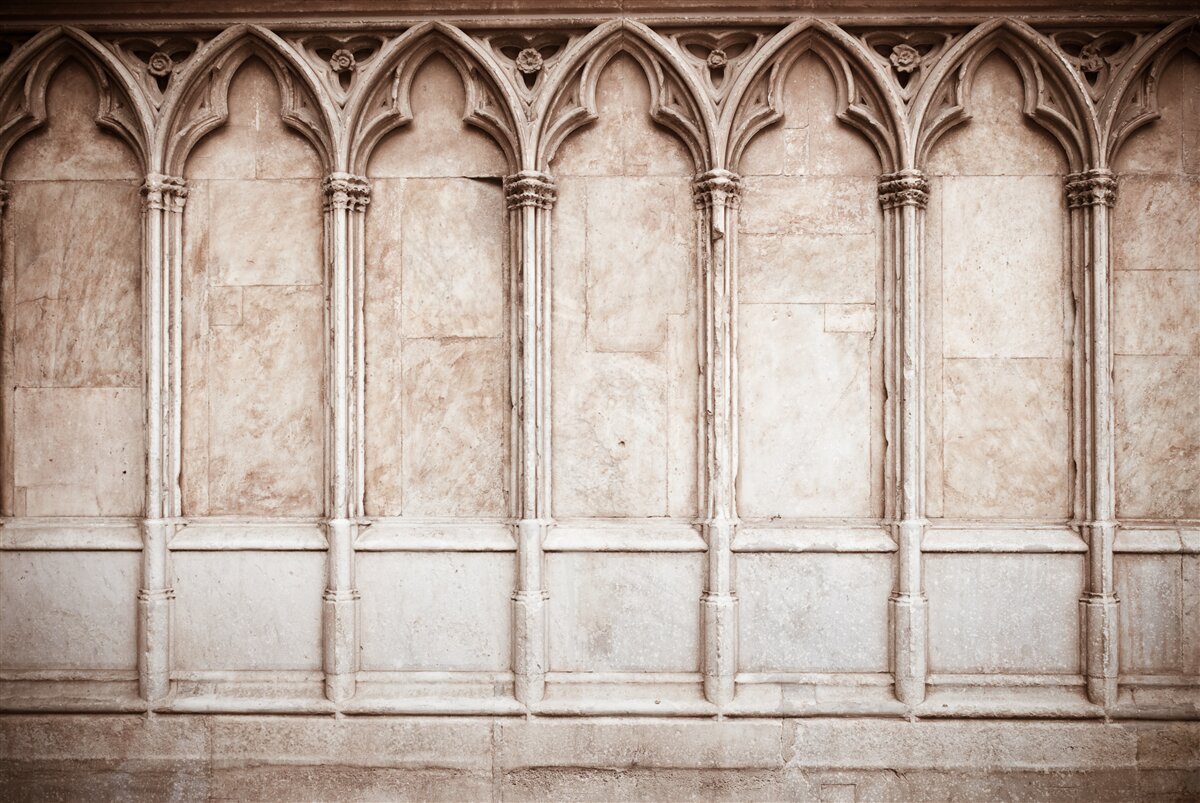 Papier peint arcs en pierre de style gothique