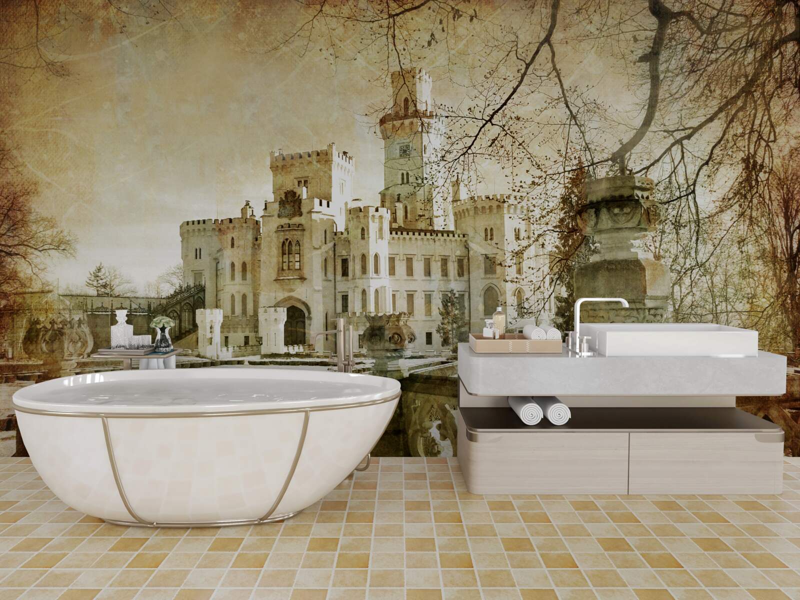 Papier peint se souvenir du château