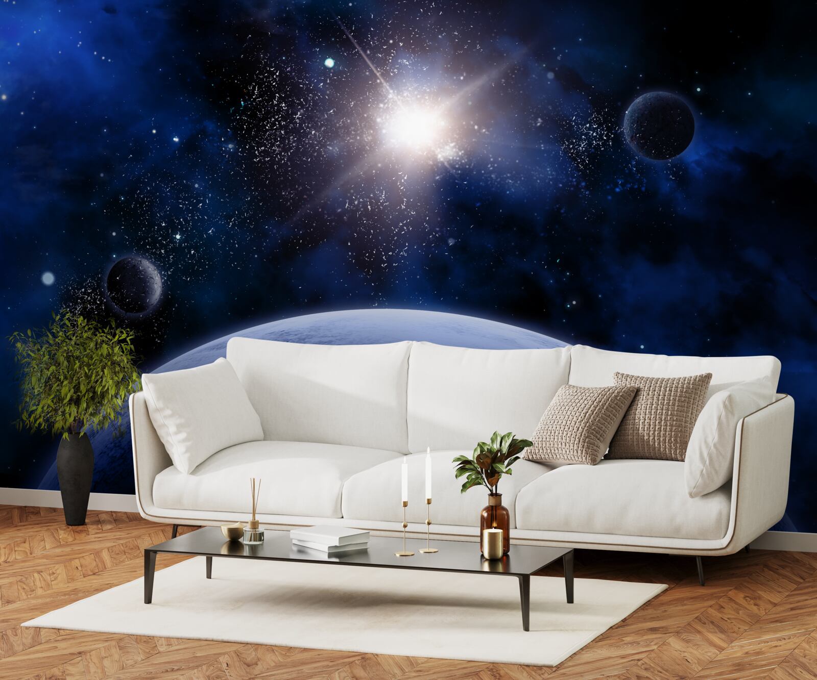 Papier peint Étoile spatiale brillante